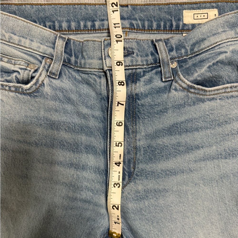 AYR The Roadie Straight Leg Jeans Womens 28 Blue Ghost Ranch Stretch Denim - Picture 7 of 10